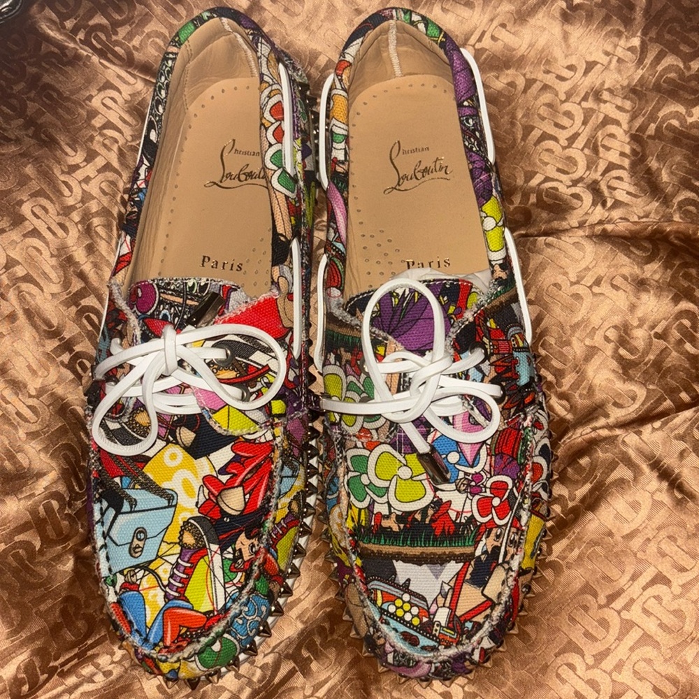 Christian LouBoutin Loafers/ Size US 9 Men, Women 11.5/ Cloth Material